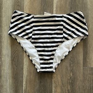 Black & White Stripe Swimsuit BOTTOMS